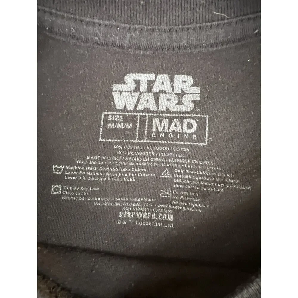 Star Wars Return Of The Jedi Distressed Graphic T Black Vintage Style Retro M - Picture 2 of 6
